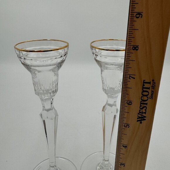 Waterford Marquis Hanover Gold Candlesticks set of two elegant luxury - Picture 7 of 9
